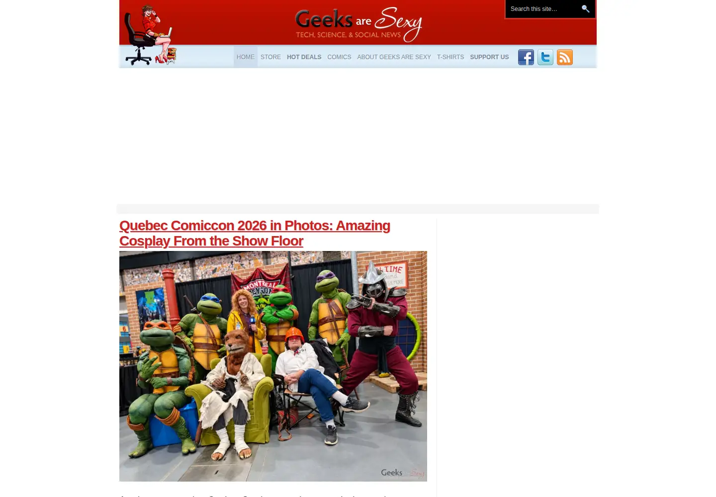 Screenshot of geeksaresexy.net
