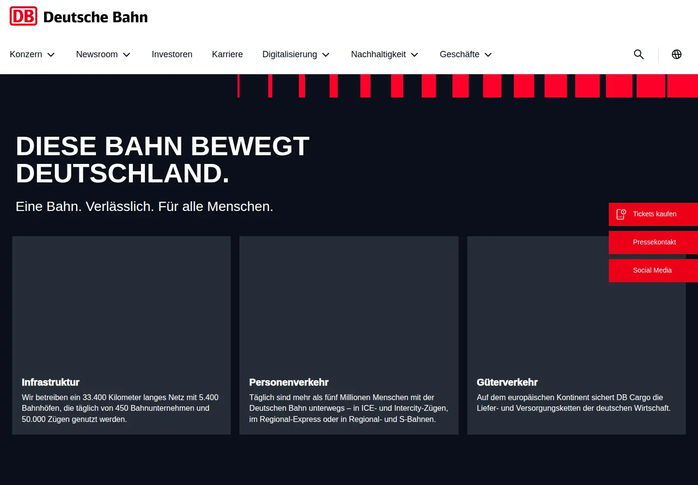 Screenshot of deutschebahn.com