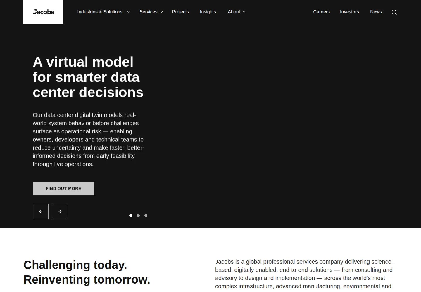 Captured homepage of jacobs.com in the current scan