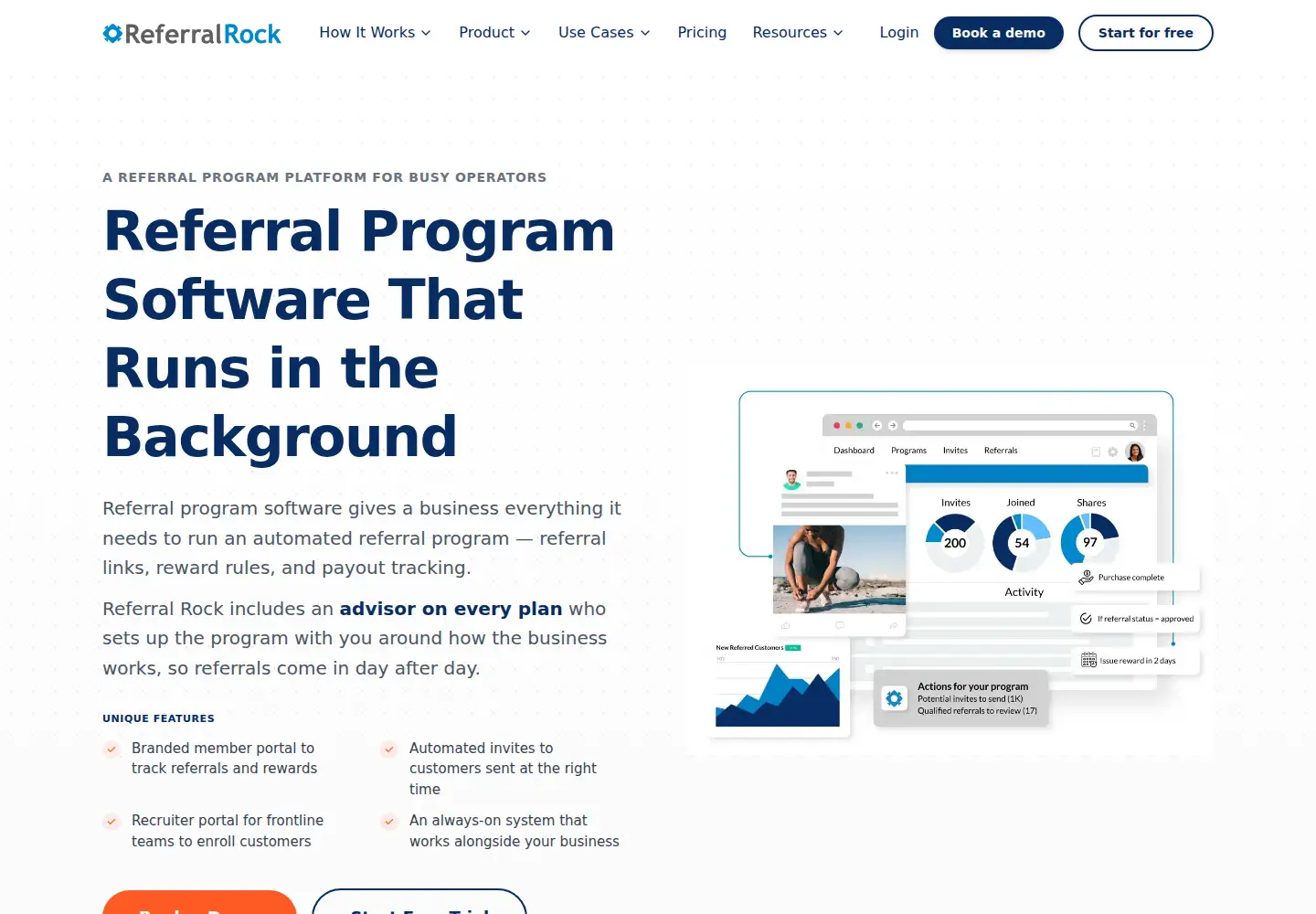 Screenshot of referralrock.com