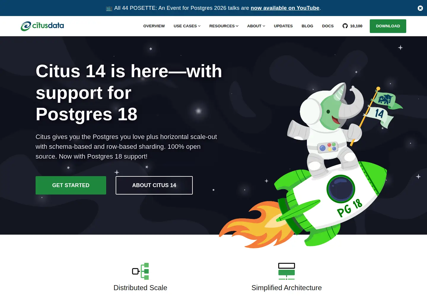 Screenshot of citusdata.com