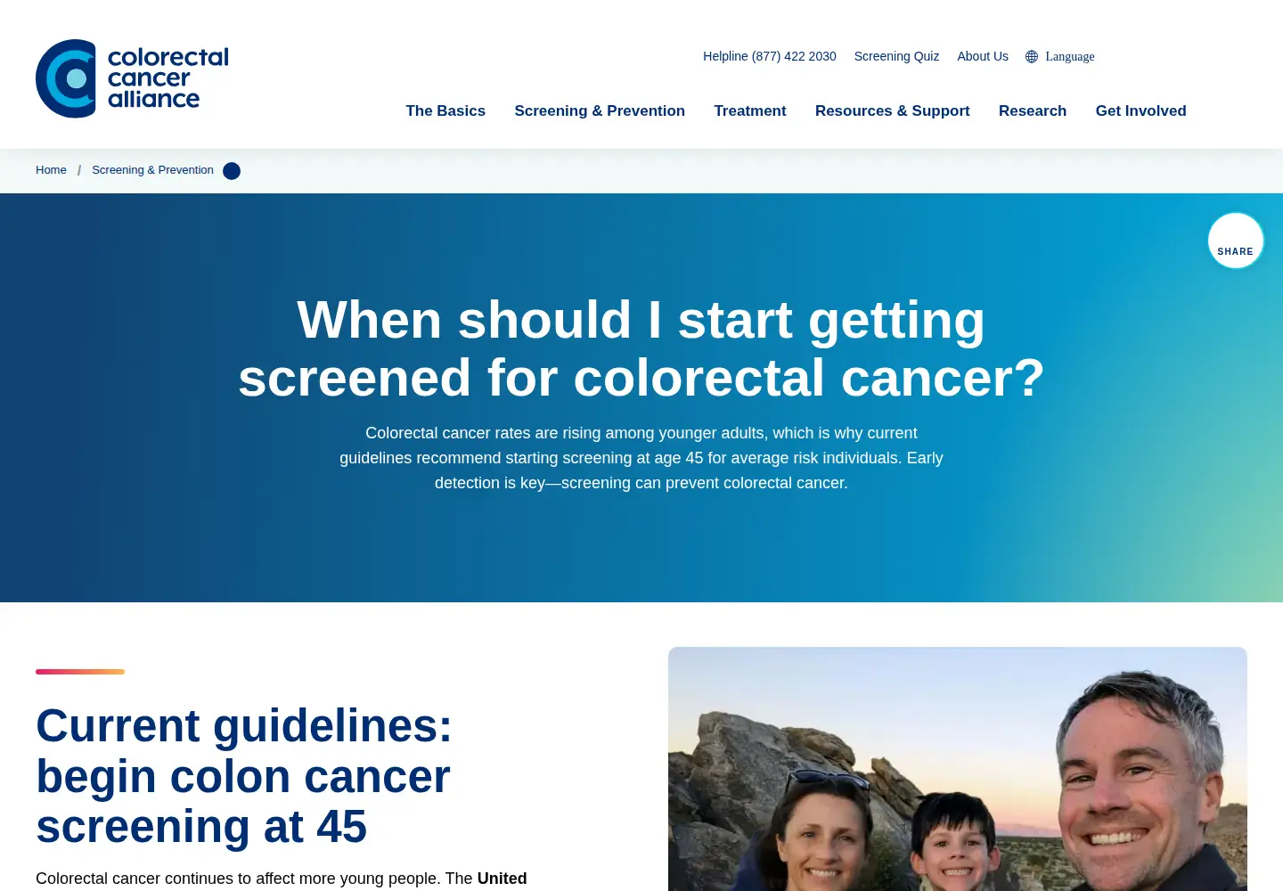 Screenshot of getscreened.org