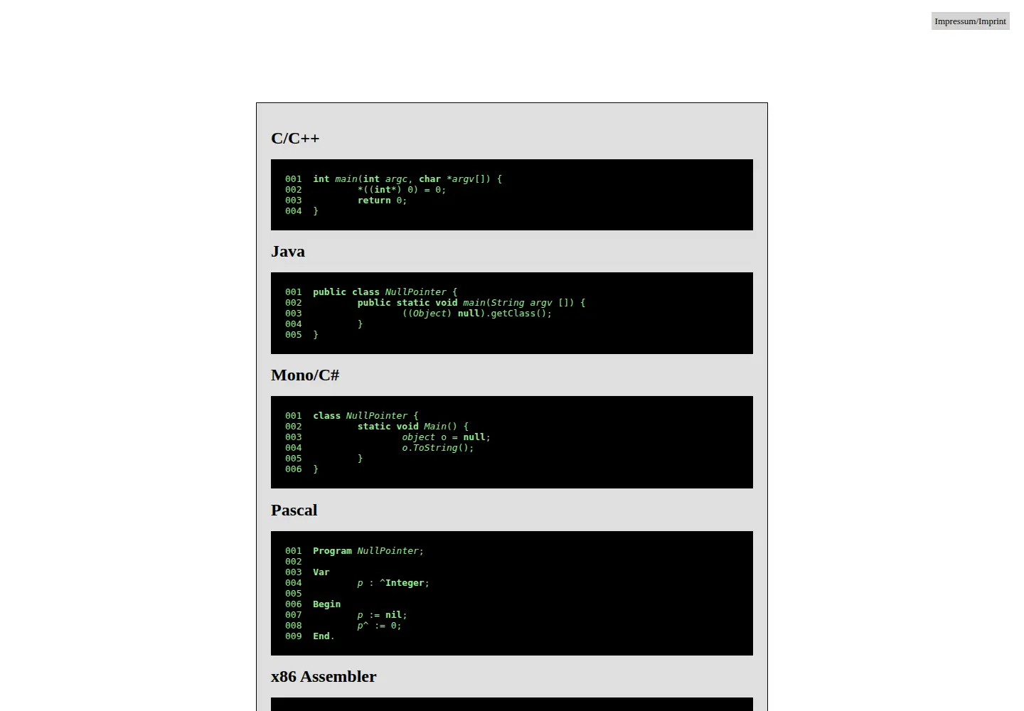 Captured homepage of 0pointer.de in the current scan