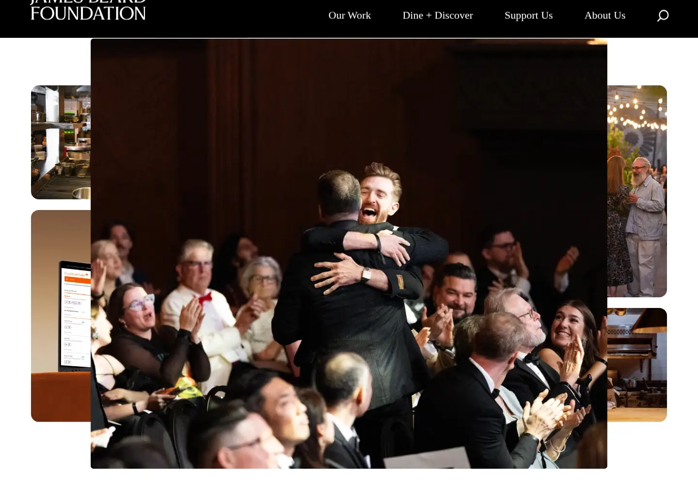 Captured homepage of jamesbeard.org in the current scan