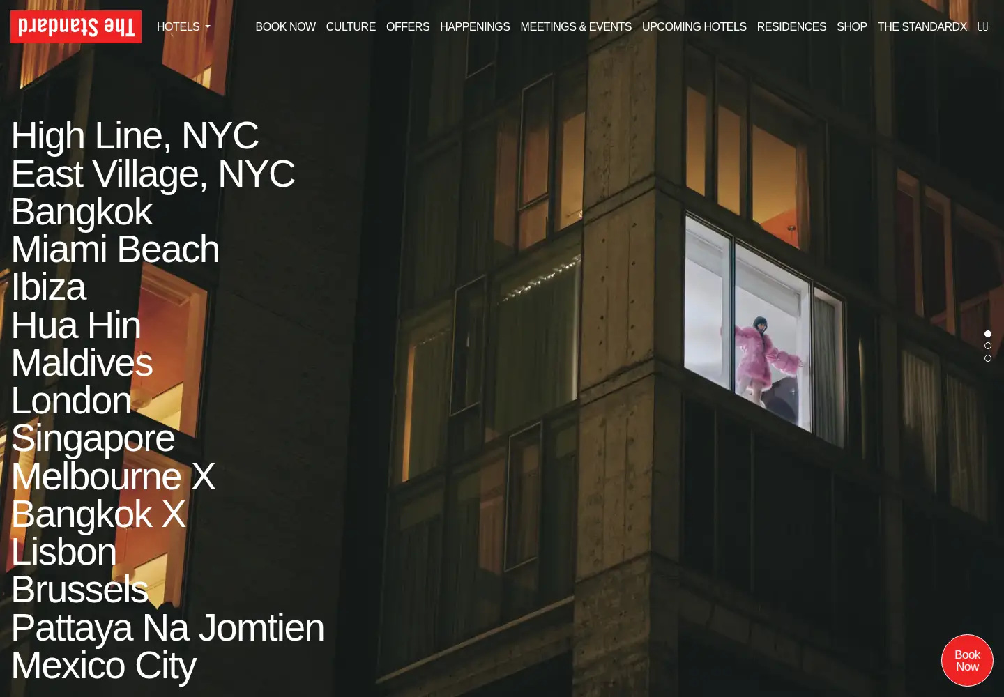 Screenshot of standardhotels.com