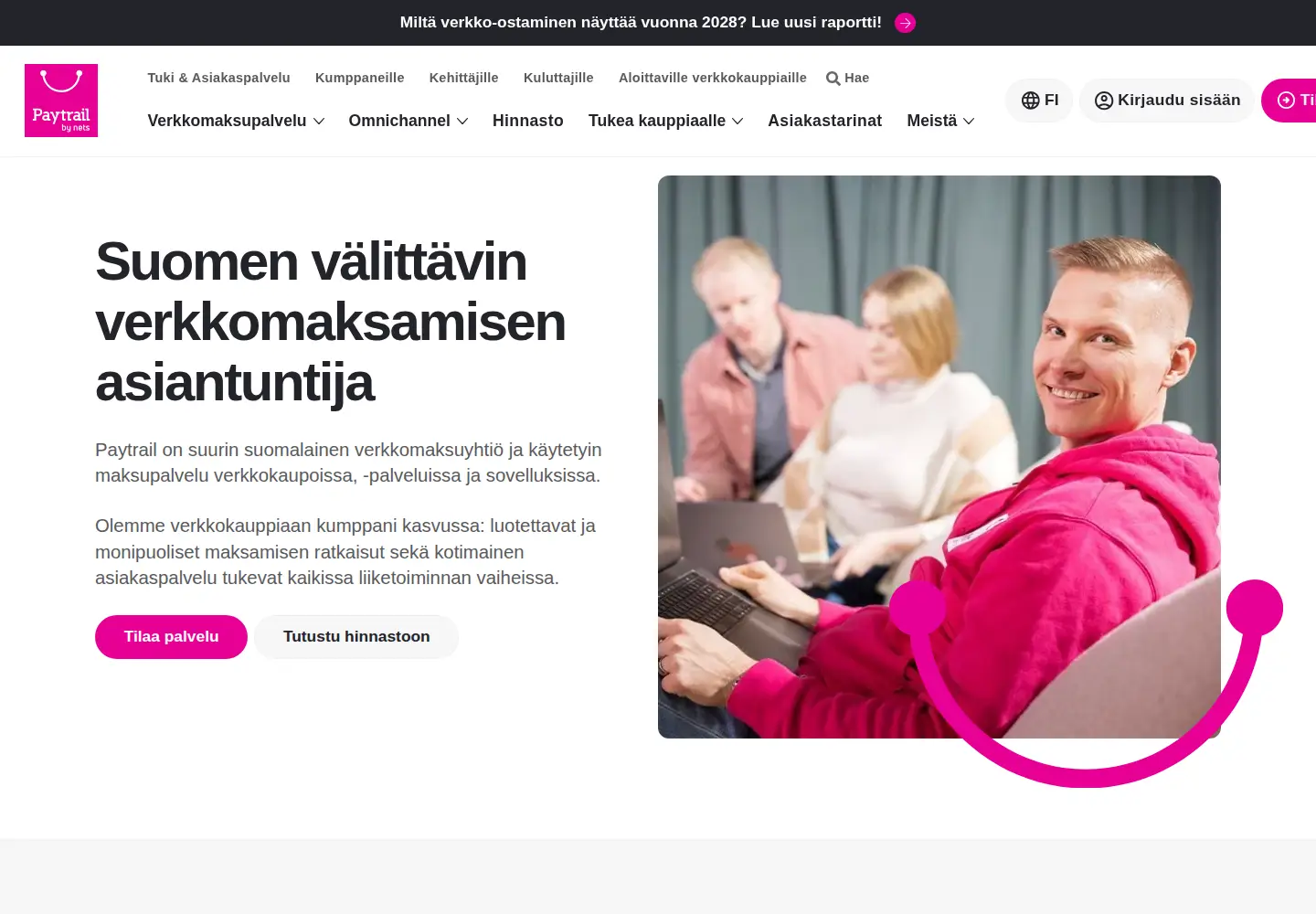 Screenshot of paytrail.com