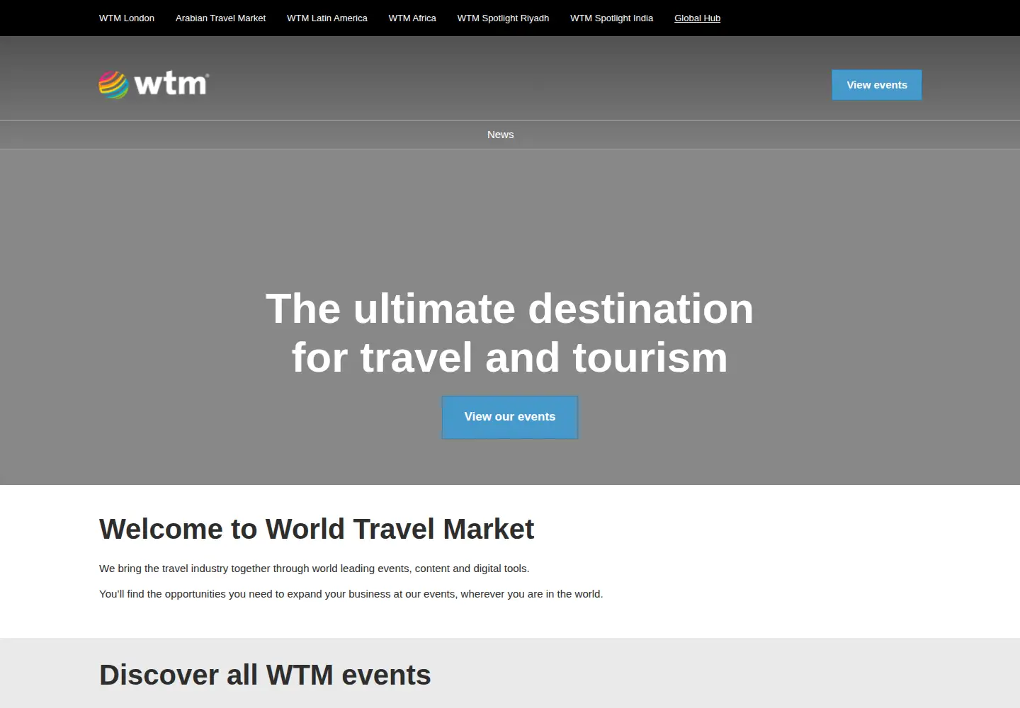 Captured homepage of wtm.com in the current scan