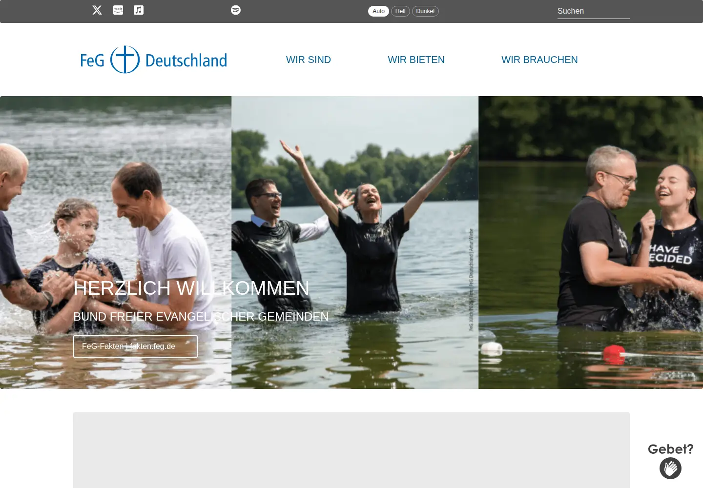 Captured homepage of feg.de in the current scan