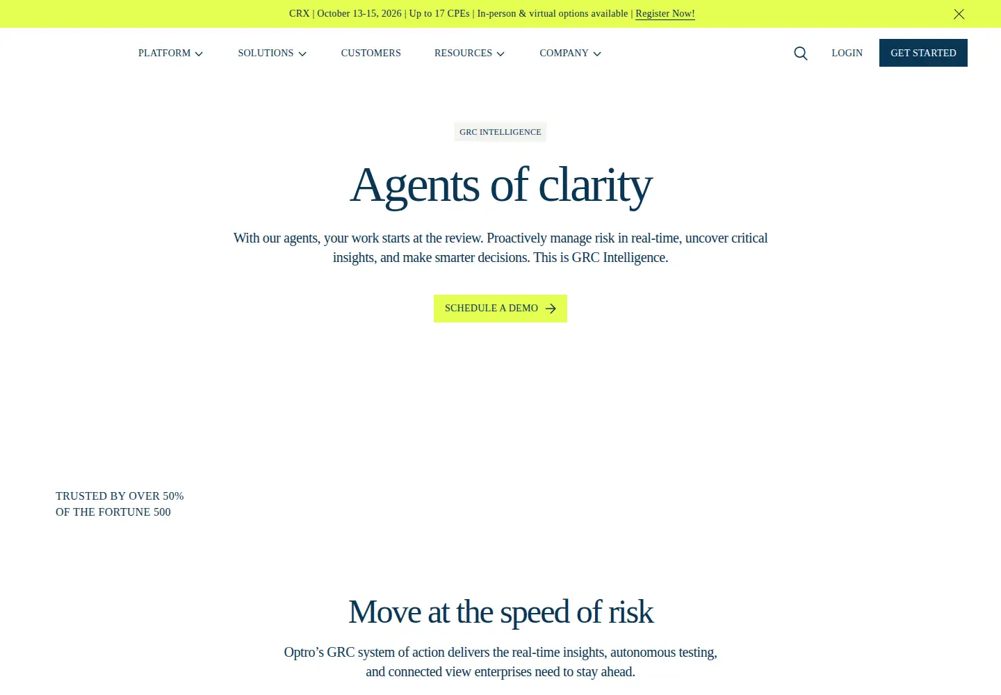 Captured homepage of auditboard.com in the current scan