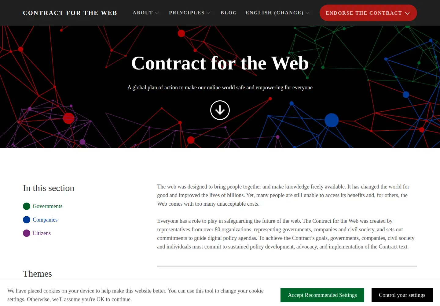 Screenshot of contractfortheweb.org