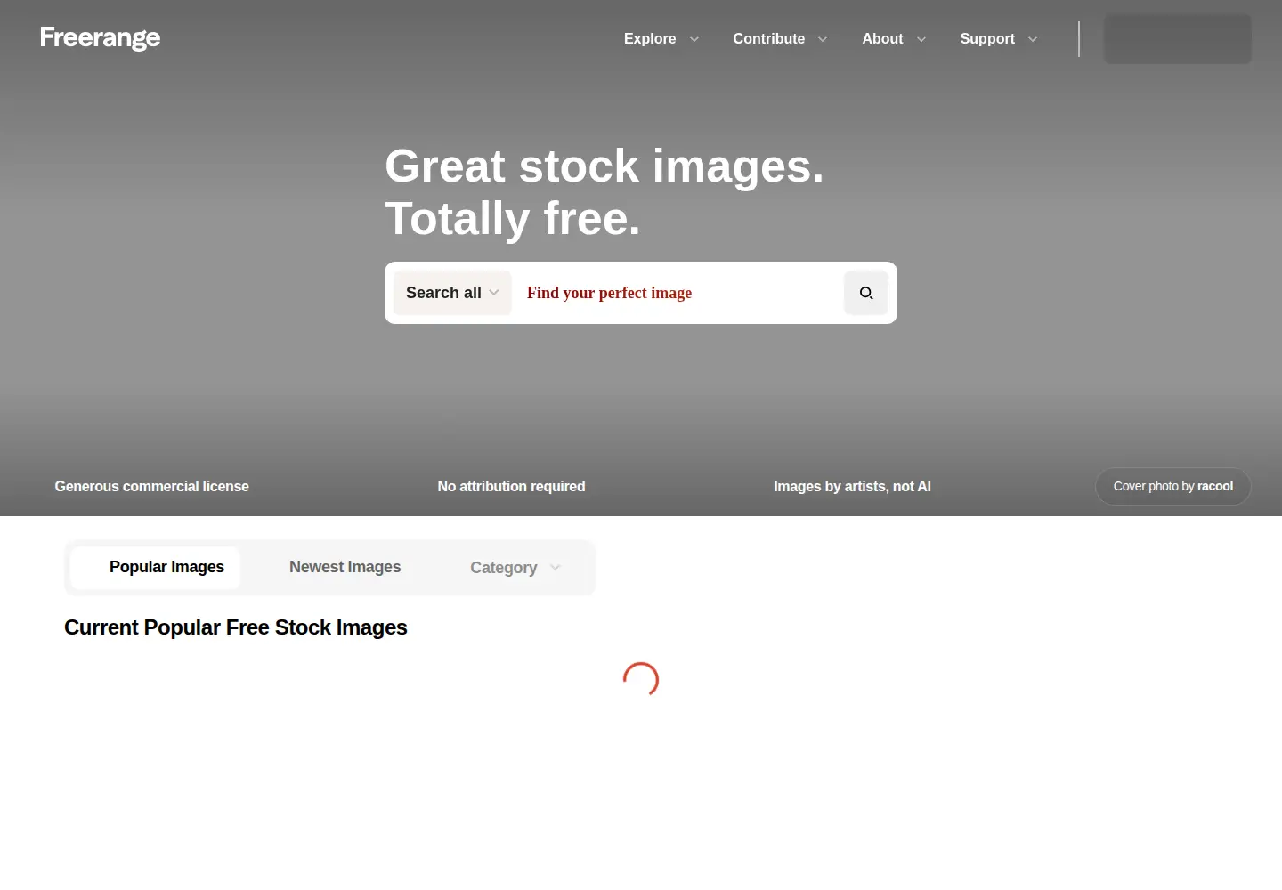 Screenshot of freerangestock.com