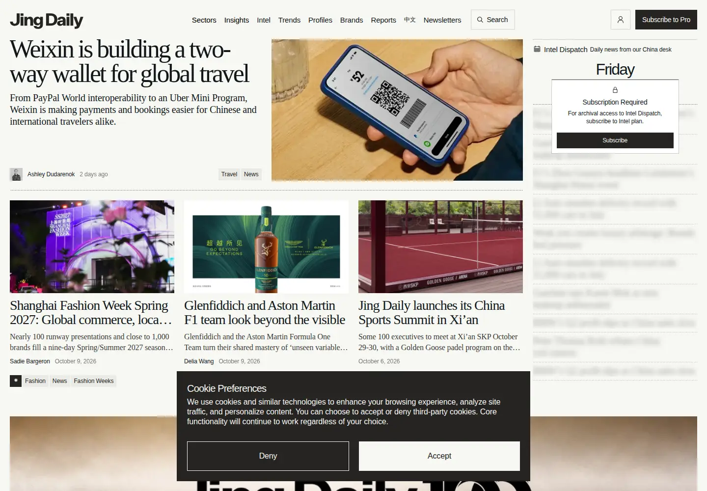 Screenshot of jingdaily.com
