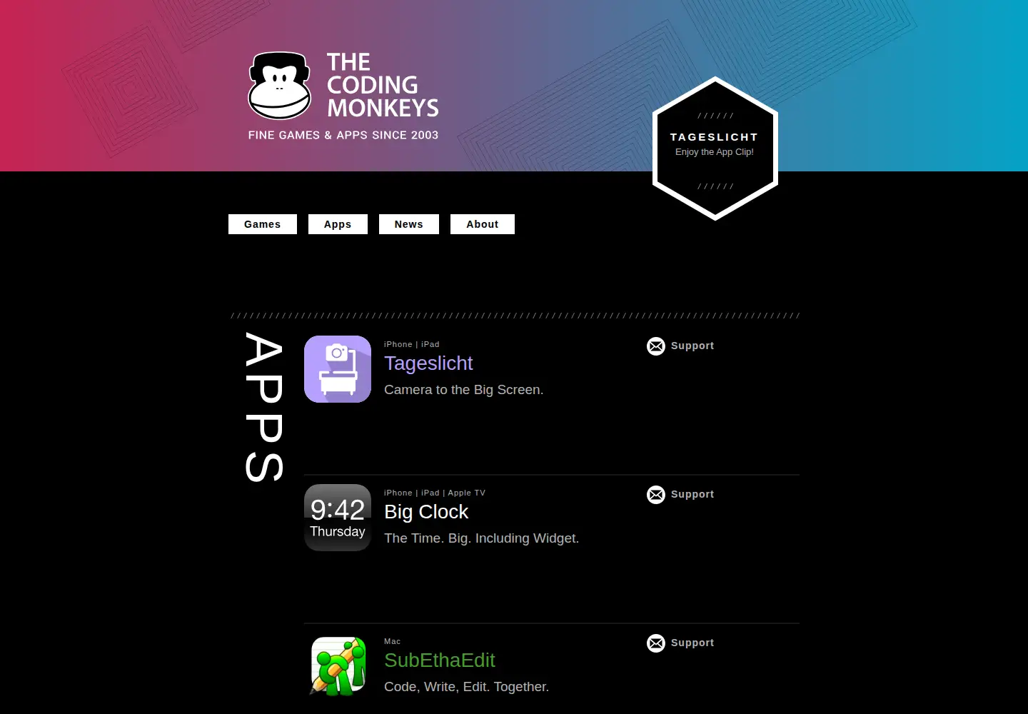 Screenshot of codingmonkeys.de