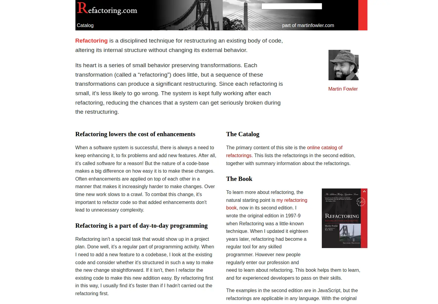 Screenshot of refactoring.com