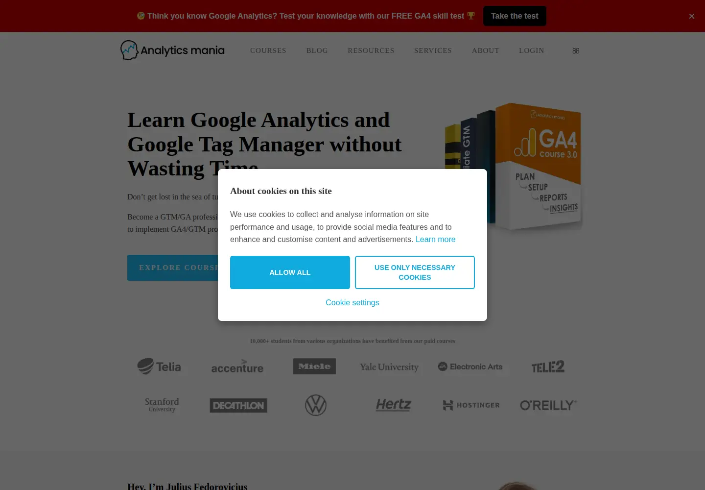 Screenshot of analyticsmania.com
