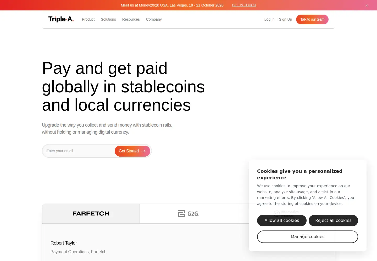 Screenshot of triple-a.io