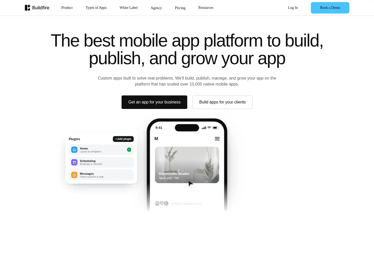 Screenshot of buildfire.com