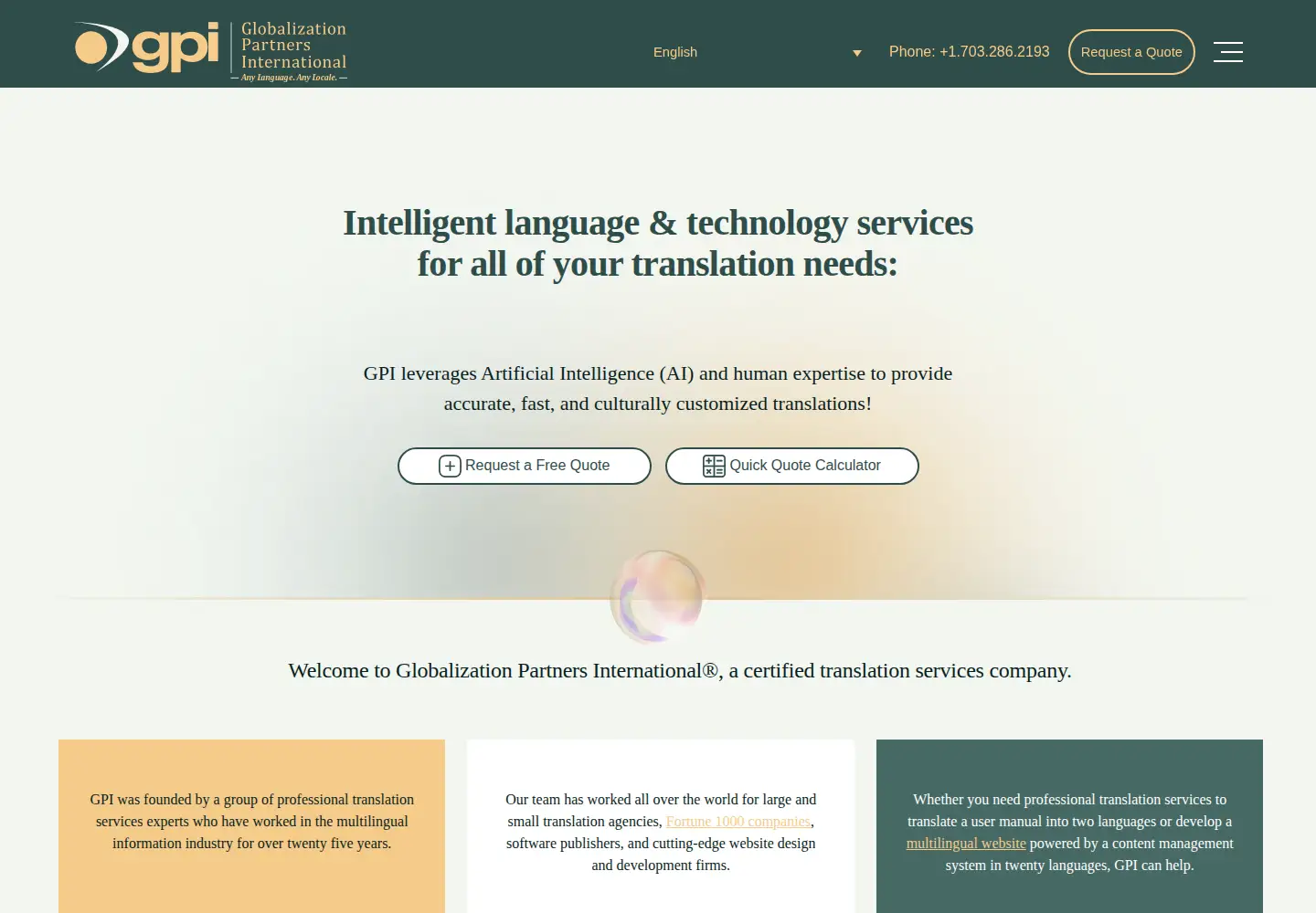 Screenshot of globalizationpartners.com