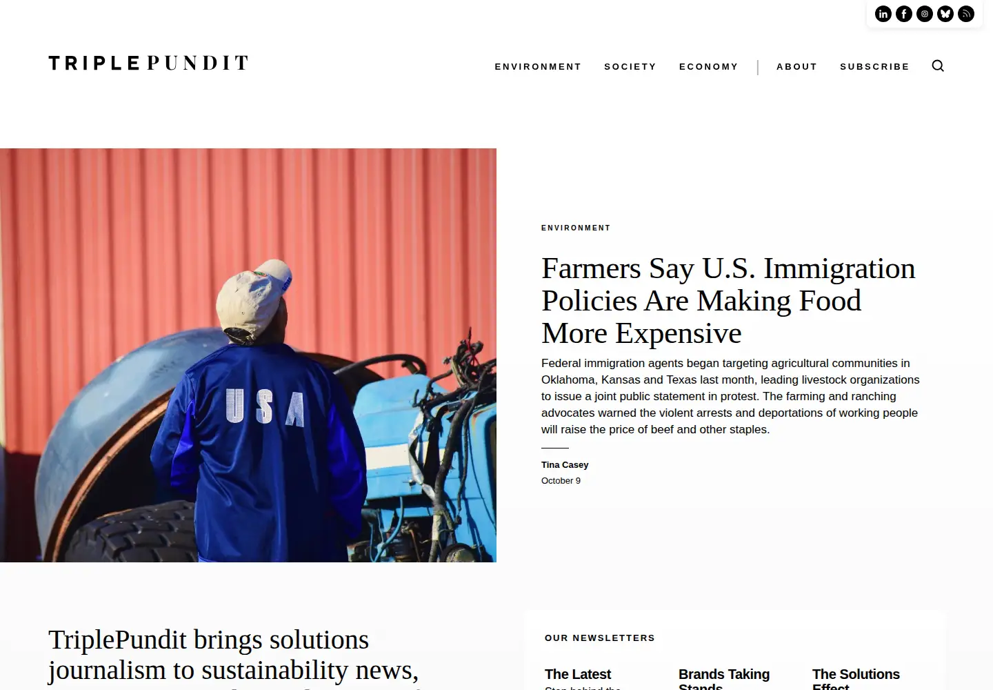 Captured homepage of triplepundit.com in the current scan