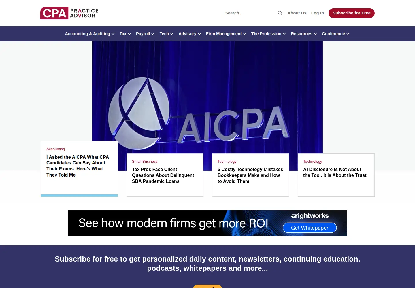 Screenshot of cpapracticeadvisor.com