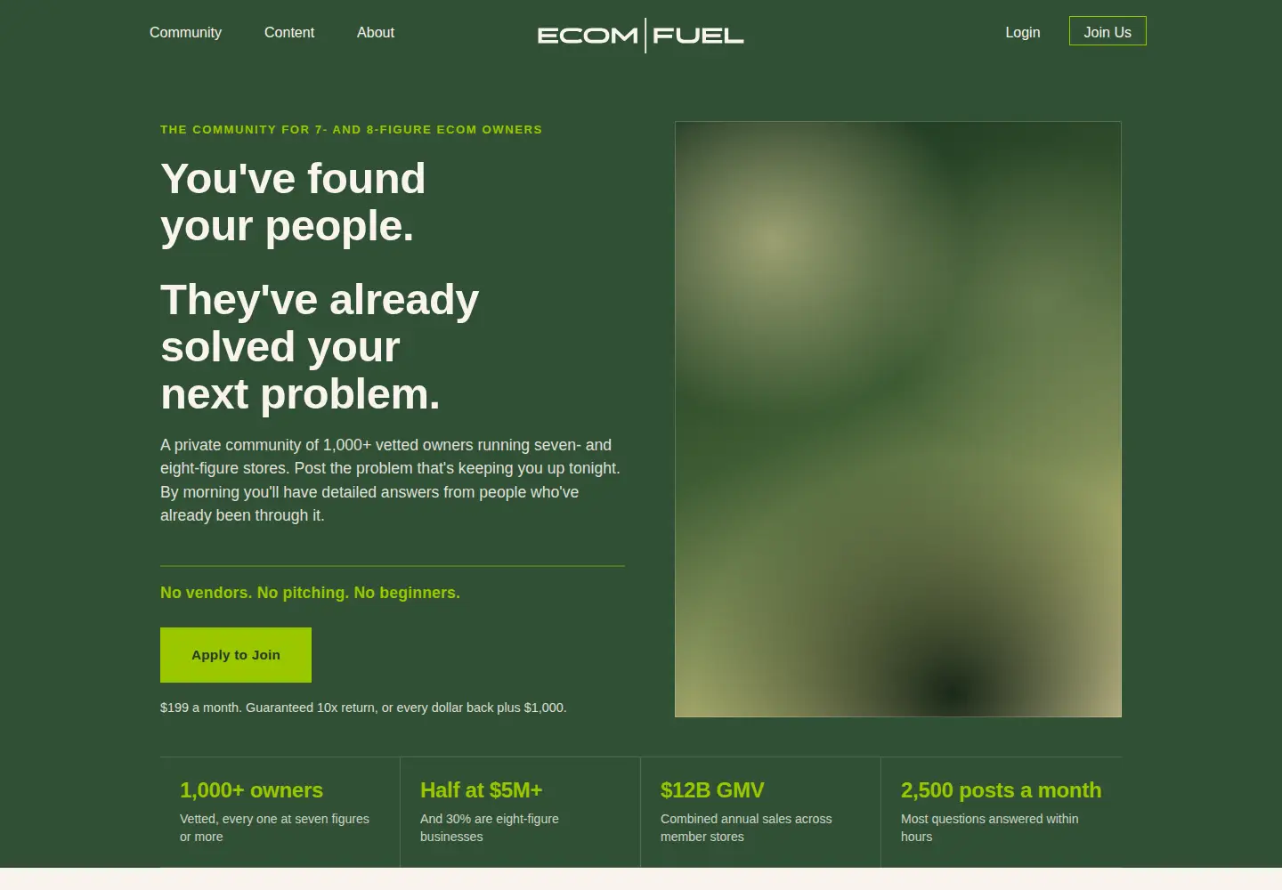 Captured homepage of ecommercefuel.com in the current scan