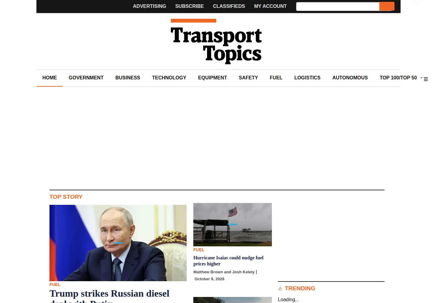 Screenshot of ttnews.com
