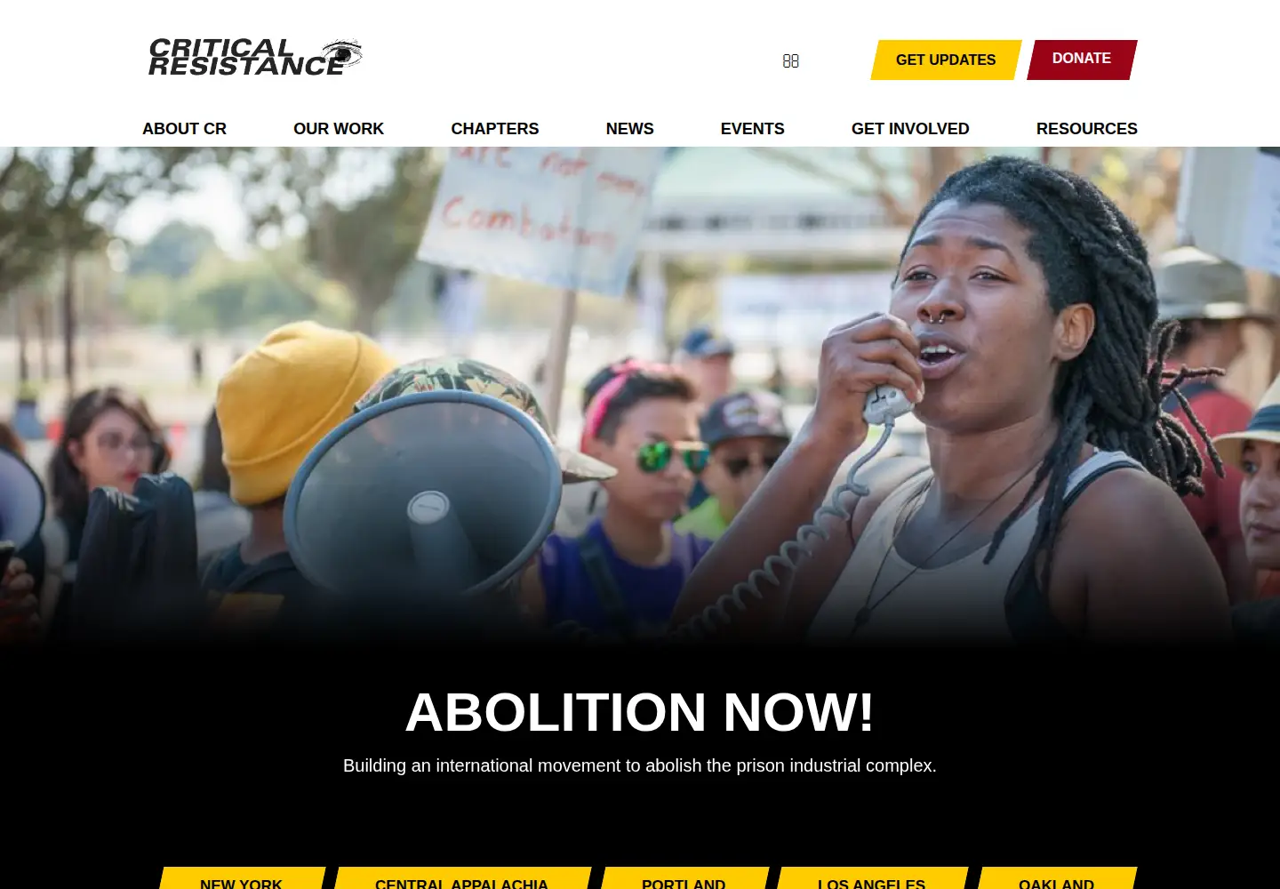 Screenshot of criticalresistance.org