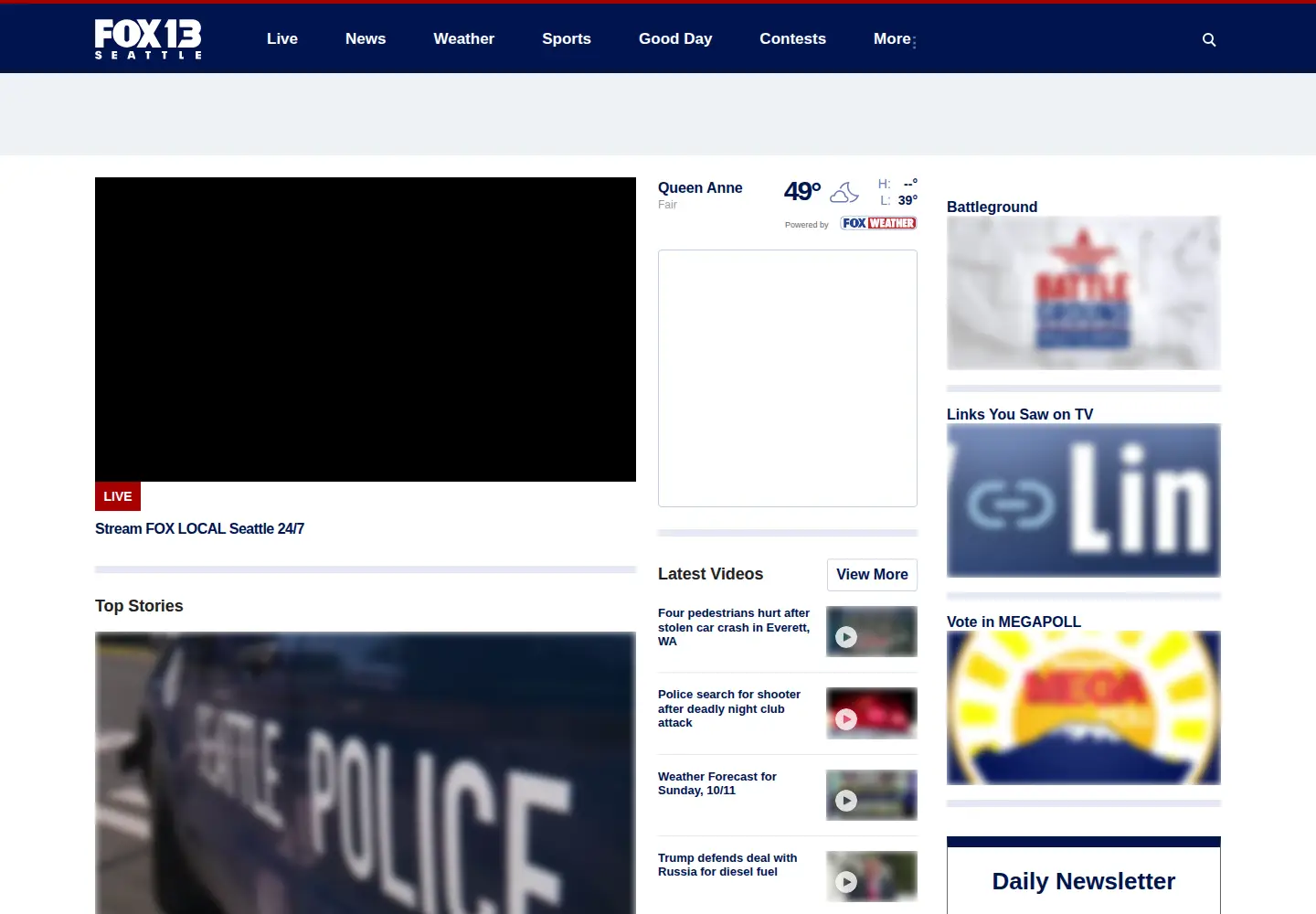 Screenshot of fox13seattle.com