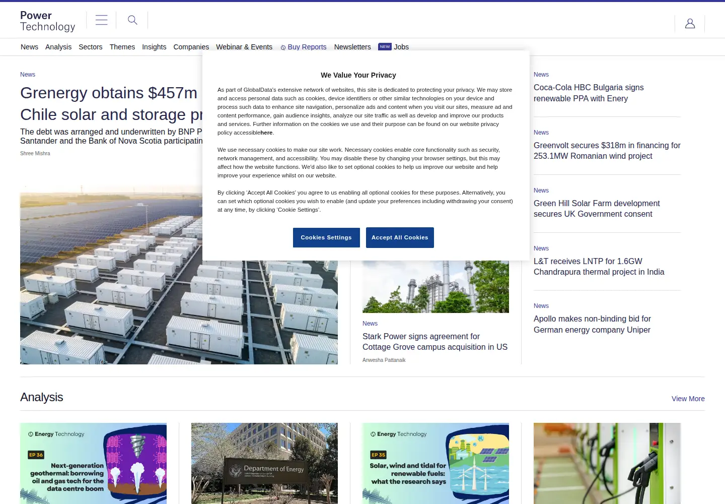 Screenshot of power-technology.com
