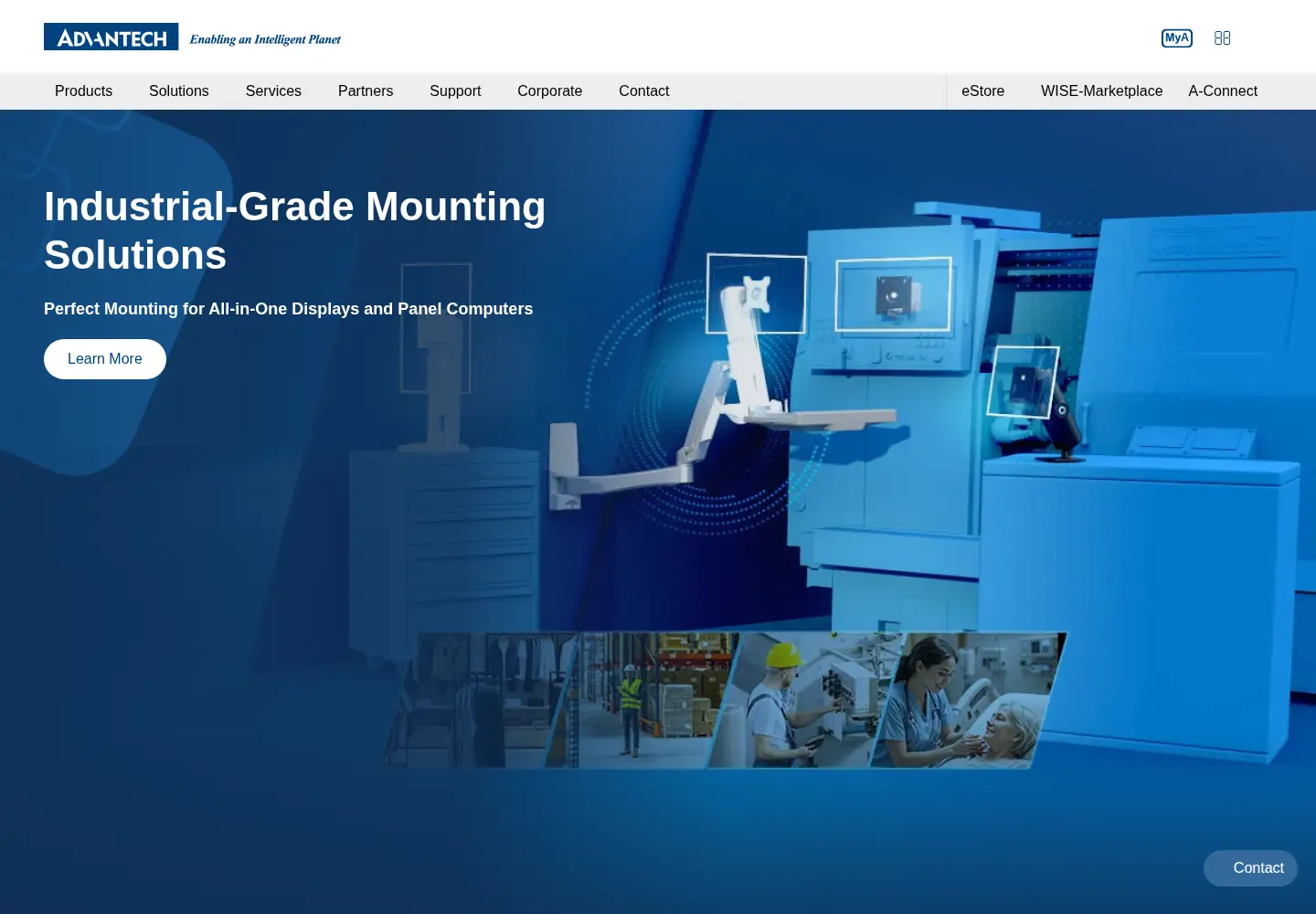 Captured homepage of advantech.com in the current scan
