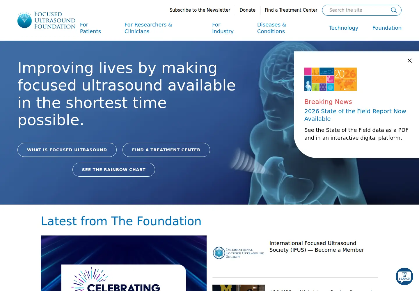 Screenshot of fusfoundation.org