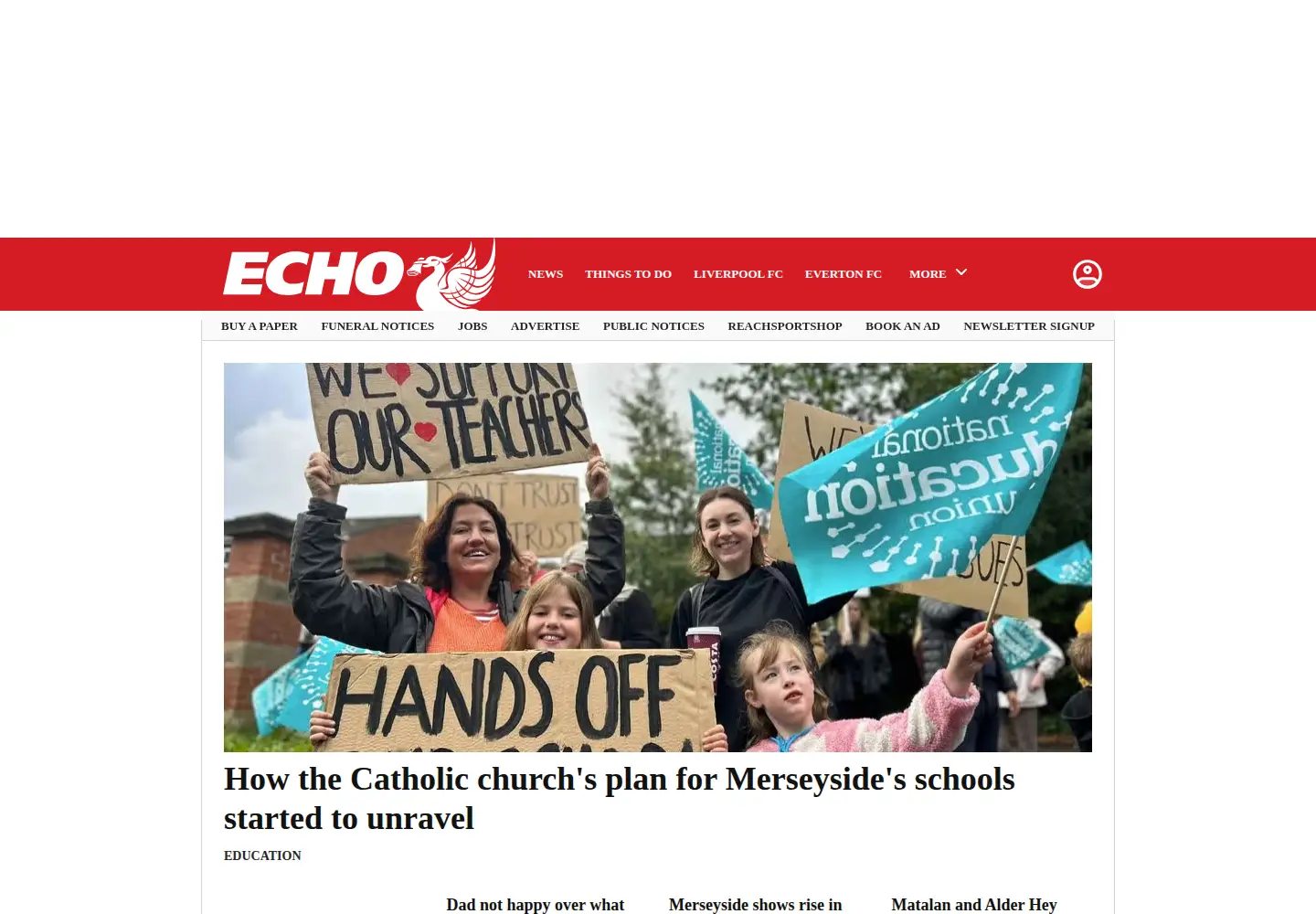 Screenshot of liverpoolecho.co.uk