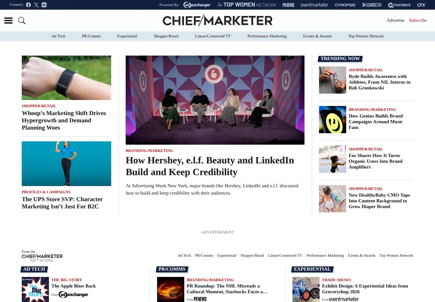 Captured homepage of multichannelmerchant.com in the current scan