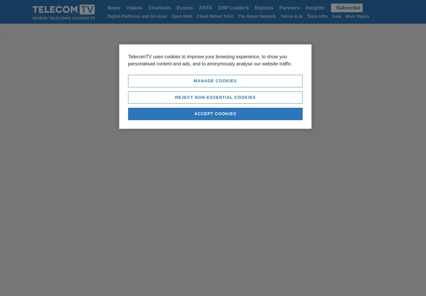 Screenshot of telecomtv.com