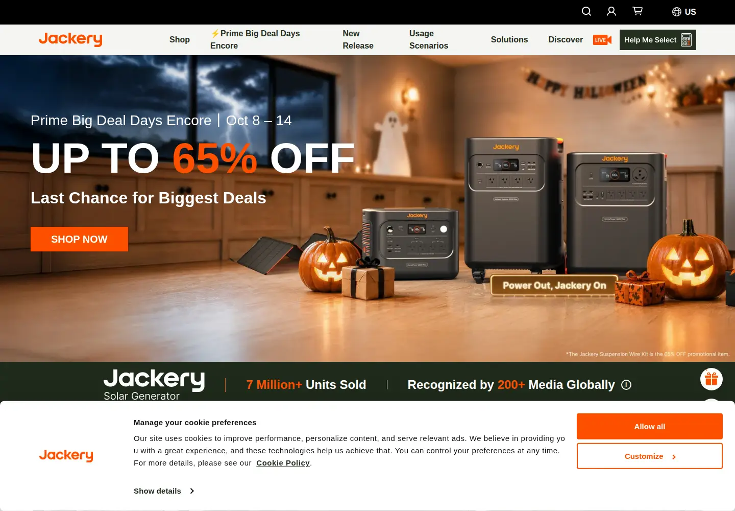 Screenshot of jackery.com