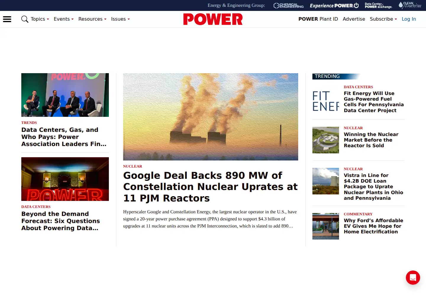 Screenshot of powermag.com