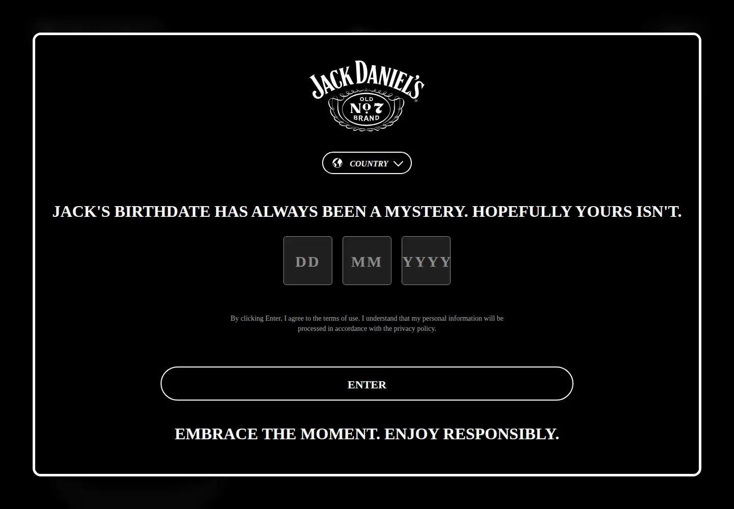 Screenshot of jackdaniels.com