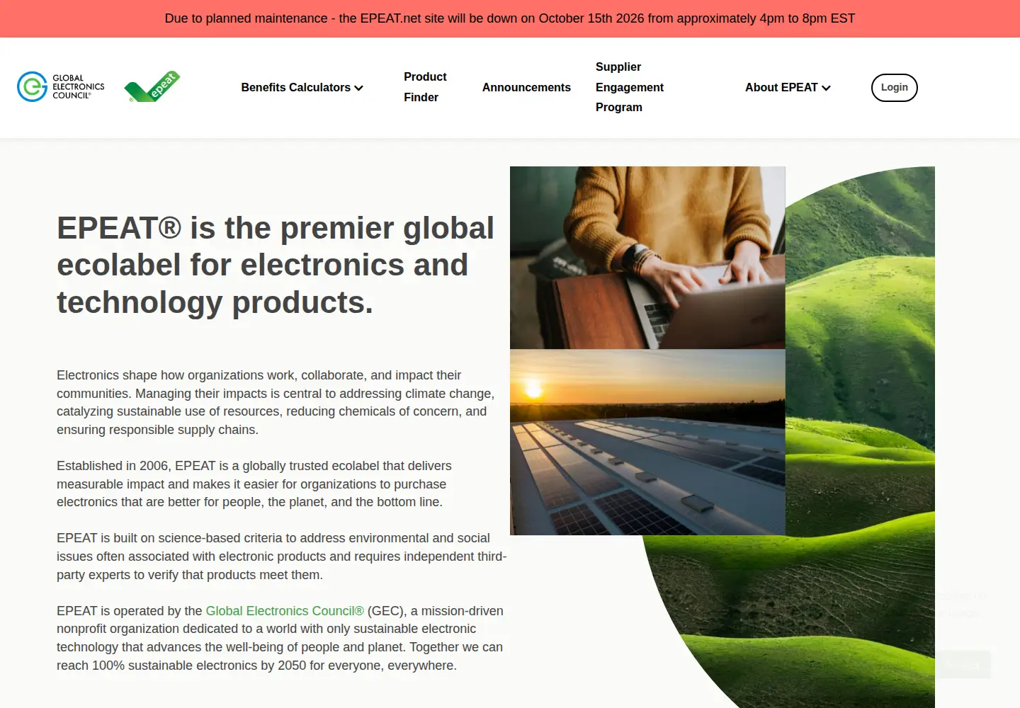 Screenshot of epeat.net