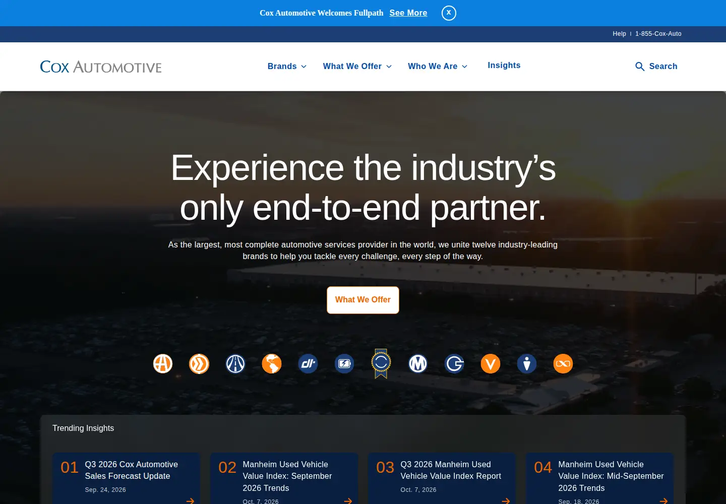 Captured homepage of coxautoinc.com in the current scan