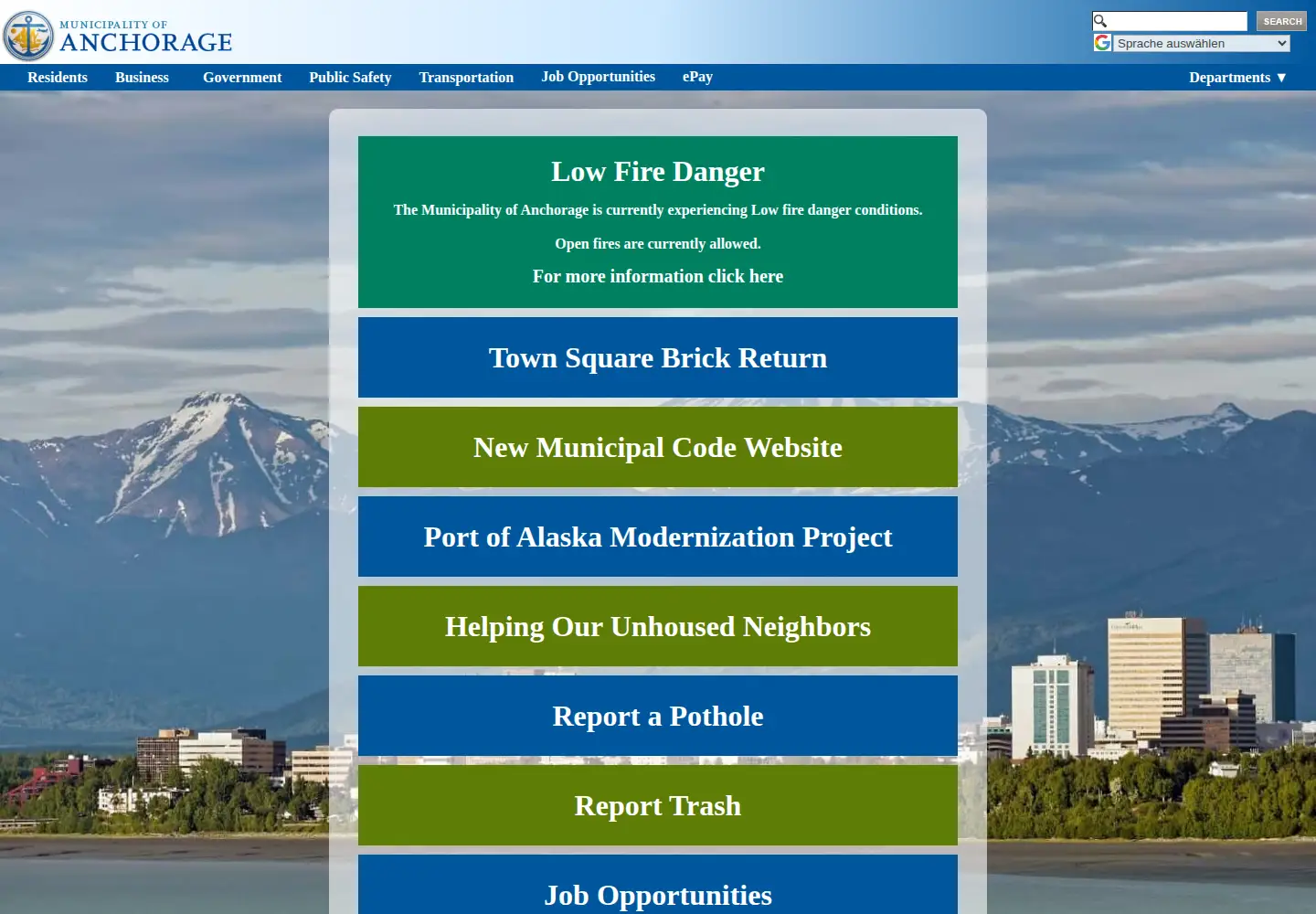 Screenshot of muni.org