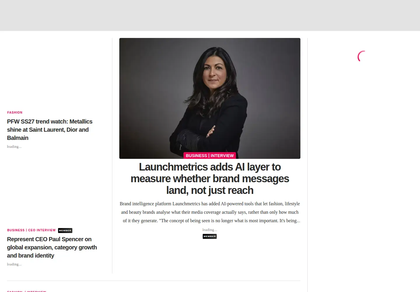 Screenshot of fashionunited.com