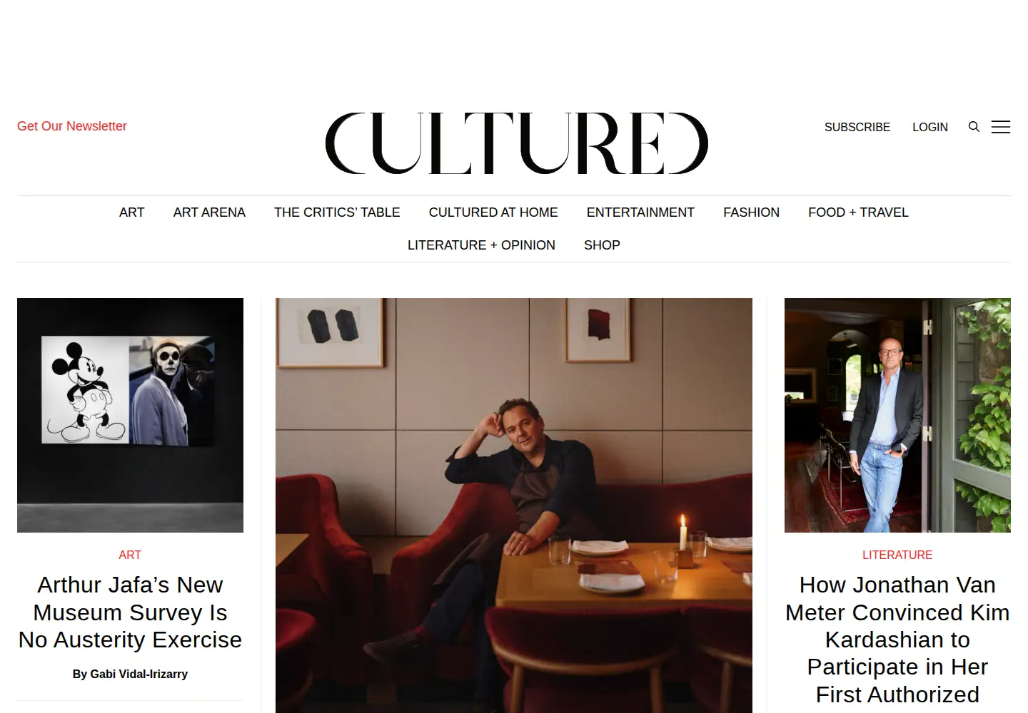Screenshot of culturedmag.com