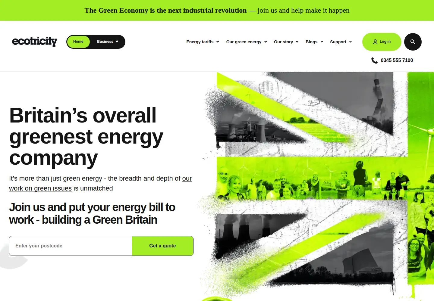 Screenshot of ecotricity.co.uk
