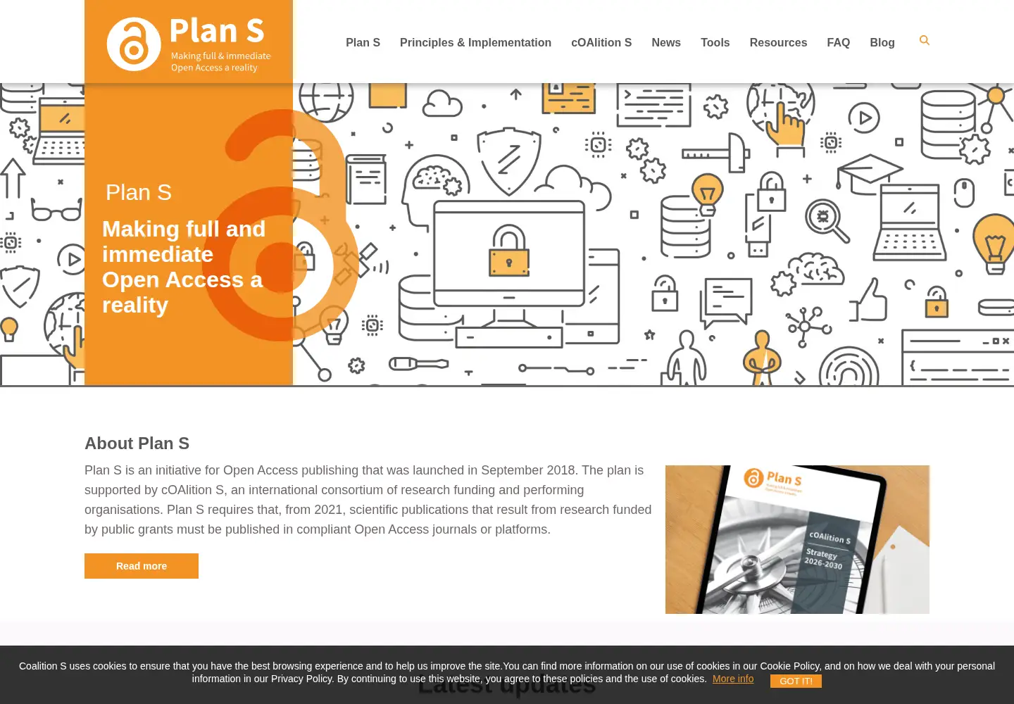 Screenshot of coalition-s.org