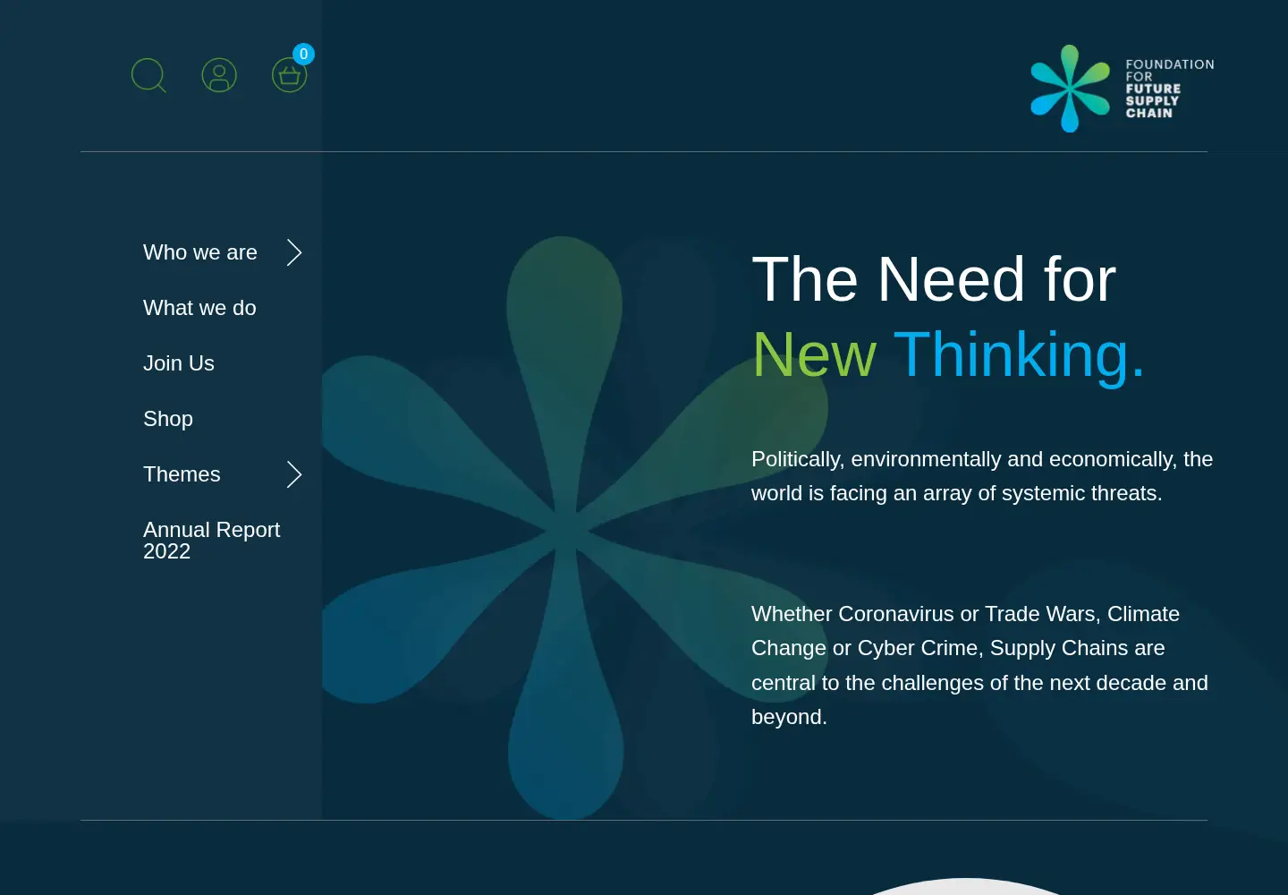 Captured homepage of futuresupplychains.org in the current scan