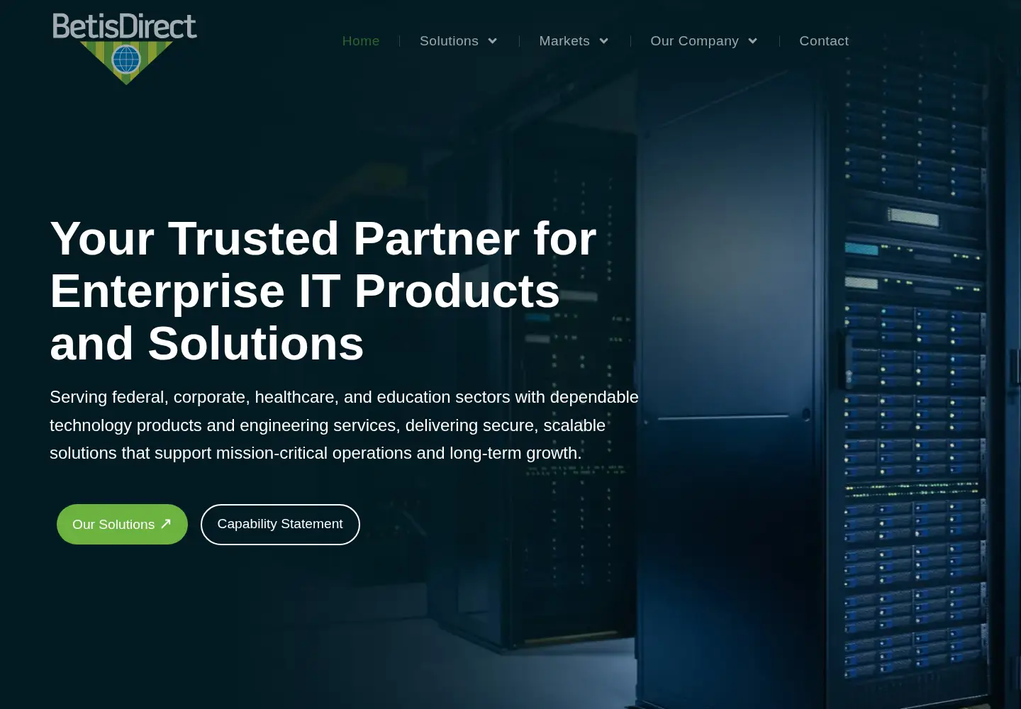 Captured homepage of betisdirect.com in the current scan