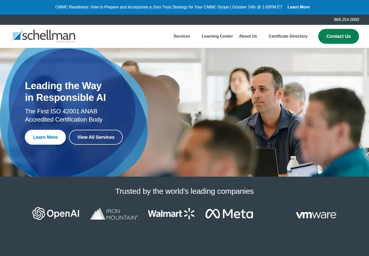Screenshot of schellman.com