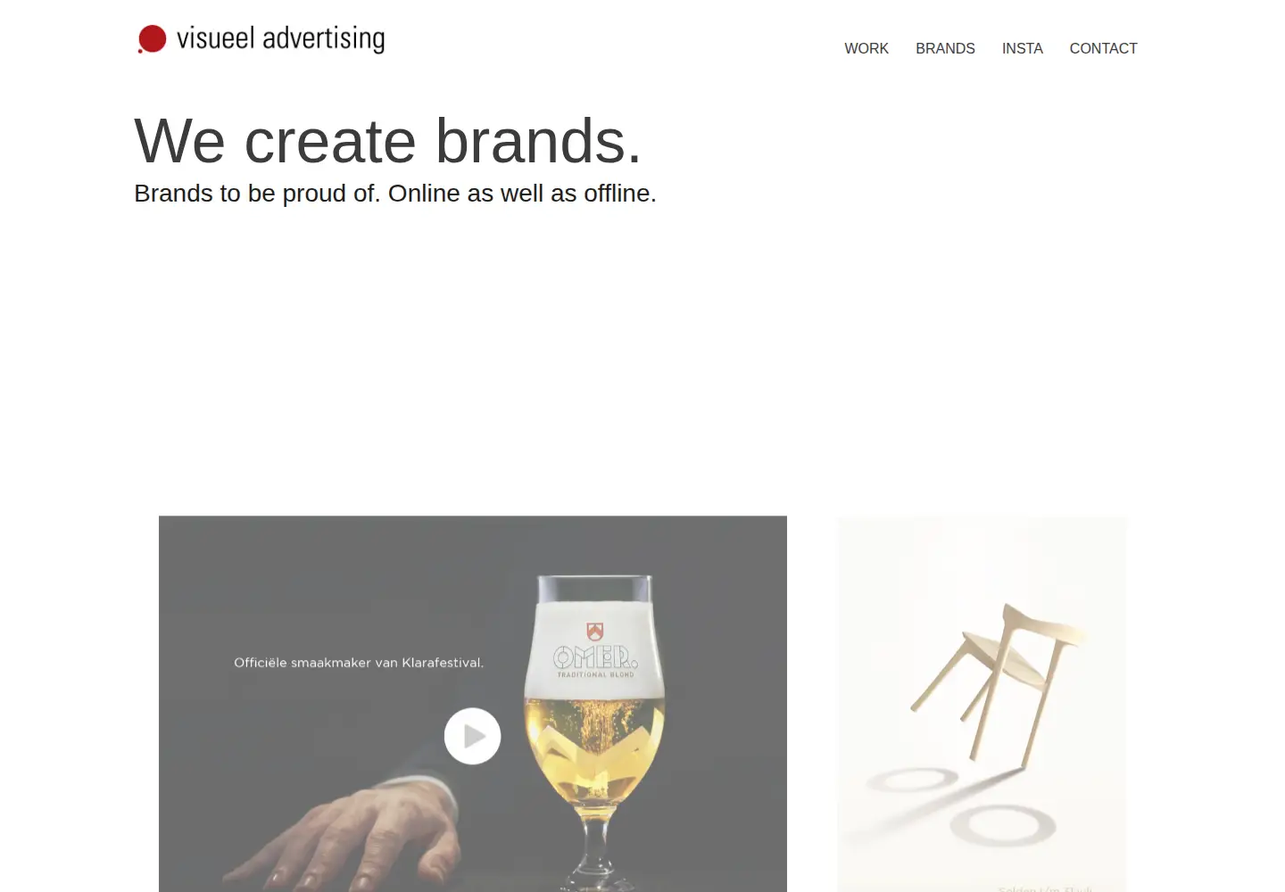 Captured homepage of visueel-adv.be in the current scan