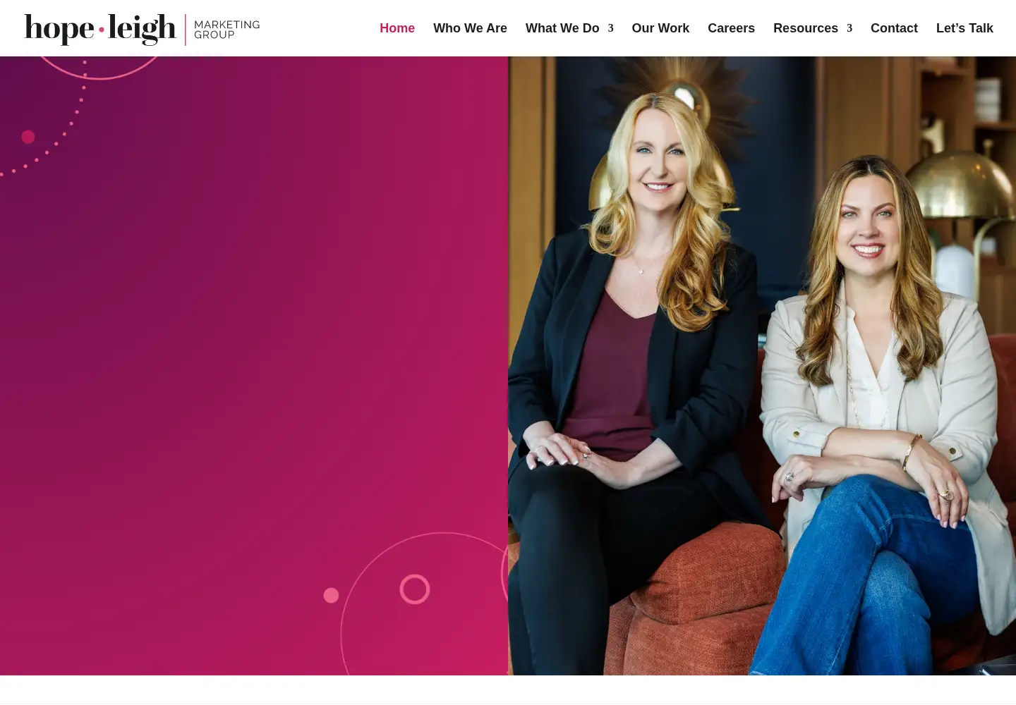 Screenshot of hopeleighmarketing.com