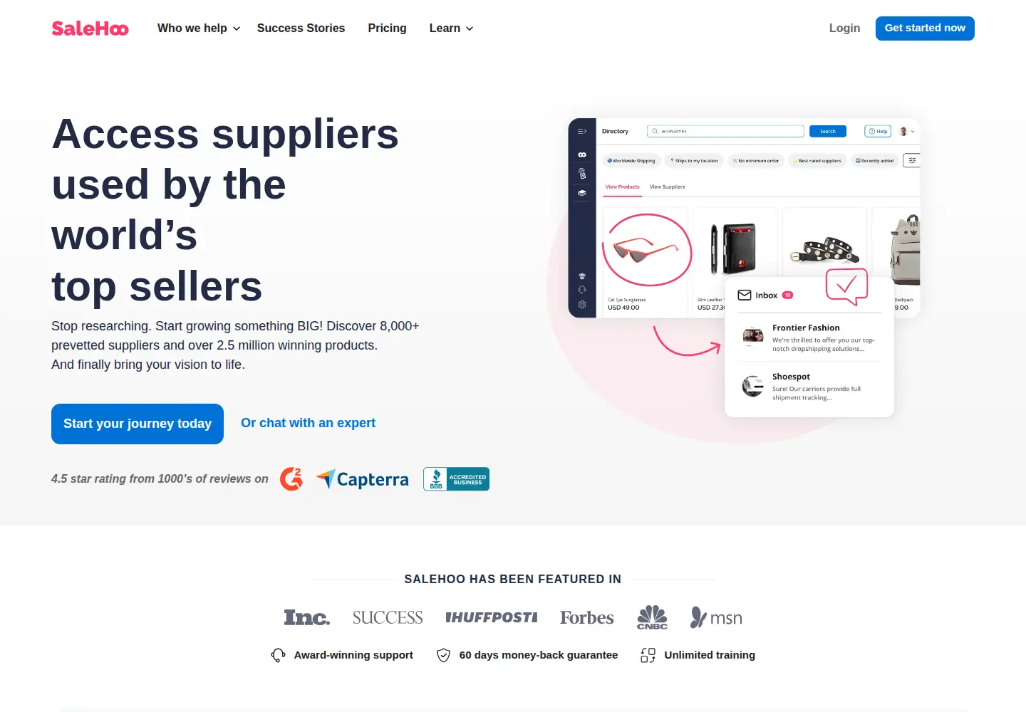 Screenshot of salehoo.com